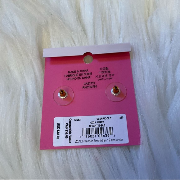 Kate Spade Bright Ideas Cubic Zirconia Bow Earrings - New on Card. / NWT - Picture 6 of 6